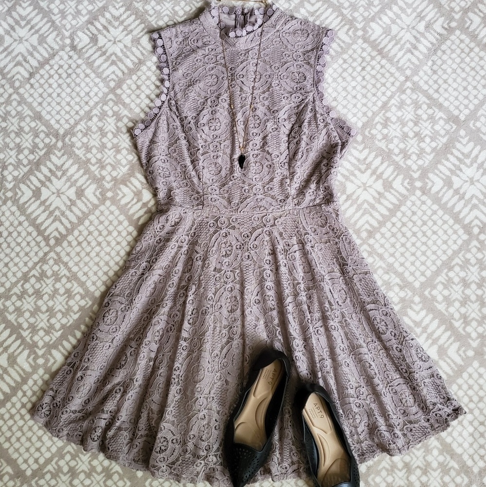 City Triangles | High Neck Crochet Dress